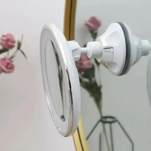 Espelho Led 360 Flexível 10x Aumento Ventosa Para