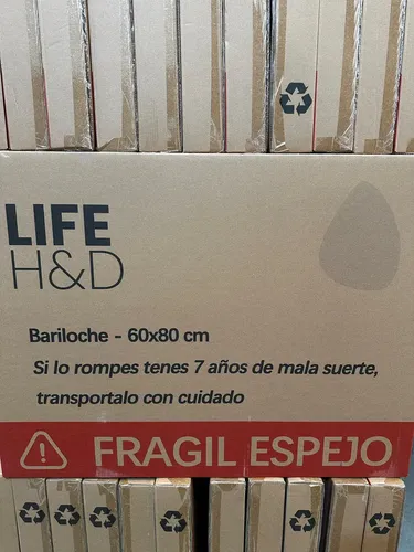 Espejo Diseño Gota Curvo Luz Led Tactil Digital Baño 80x60cm