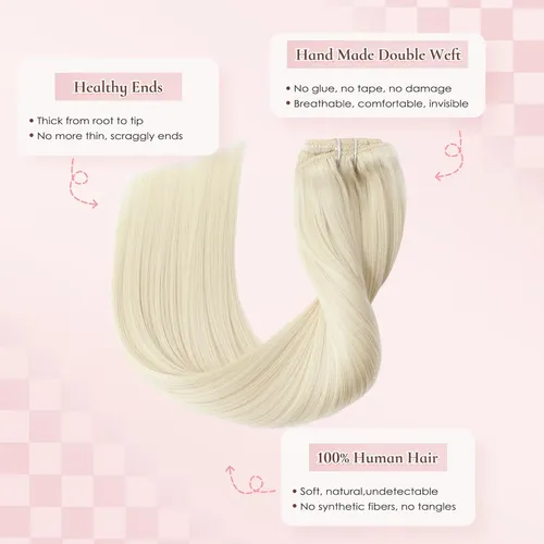 Extensiones De Cabello Humano Real 55cm 7pcs 105g #60