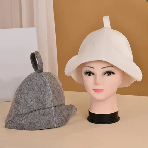 Gorro De Fieltro Para Sauna Protección Cabeza Gris Tradicion