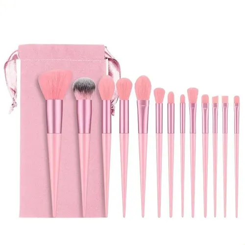 Set 13 Brochas Para Base Polvo Rubor Y Sombras