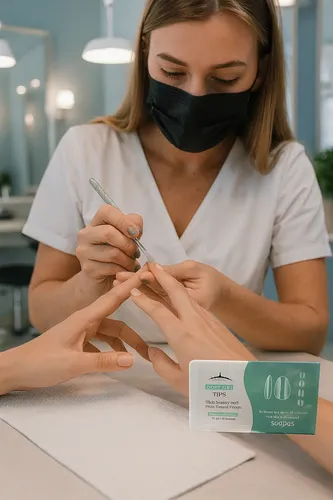 Tips Para Soft Gel Y Press On Nails Paris Night X500 Mini
