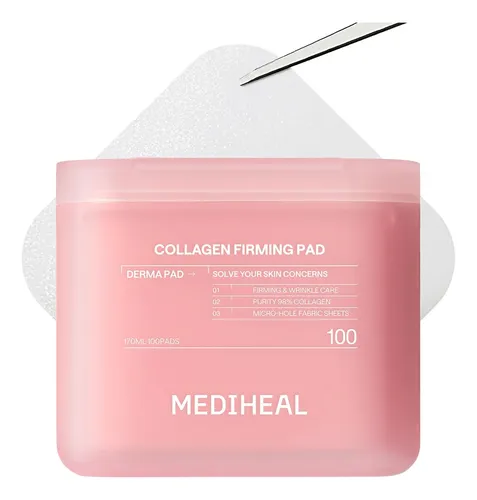 Pads Tónico Mediheal Con Colágeno Reafirmante, 100 Unidades