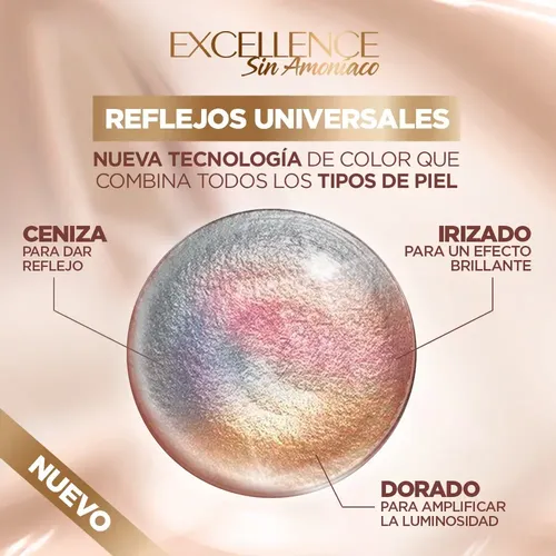 Coloración Permanente Excellence Sin Amoníaco L’oréal Paris 3u Castaño Oscuro Universal