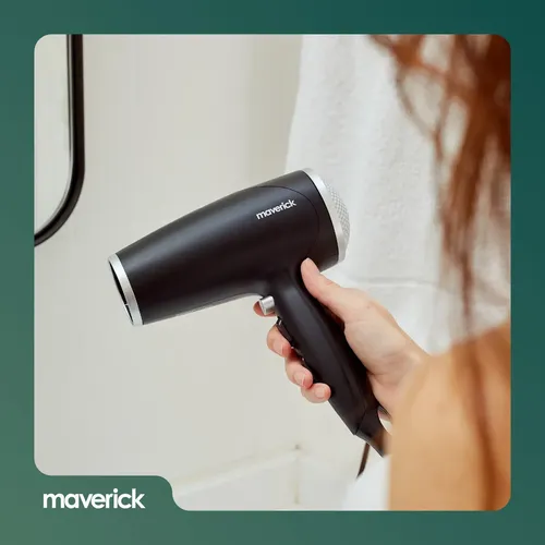 Secador De Pelo Frio Calor Maverick 2100w Modelo Hd2200 Color Negro
