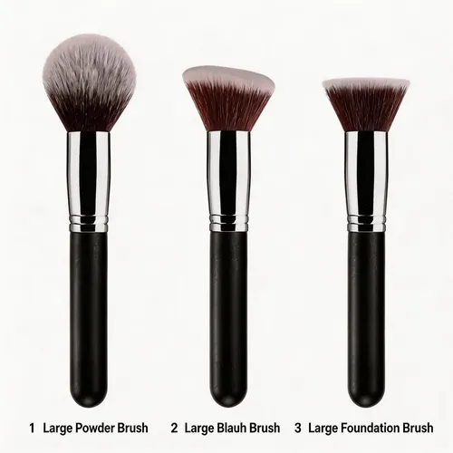 Juego De 10 Brochas De Maquillaje Y 2 Esponjas De Maquillaje