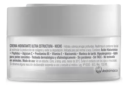 Crema Facial Dermaglós Ultra Estructura Noche X 50 G