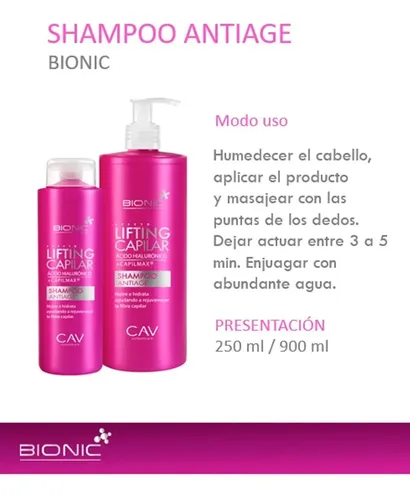 Shampoo Bionic Lifting Capilar Antiage Cav X 900ml