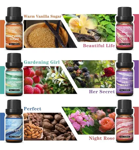 Aceites De Fragancia Hiqili 6×0.33 Fl Oz Para Velas
