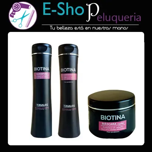 Shampoo + Acondicionador + Mascara Capilar Biotina Tonaleg