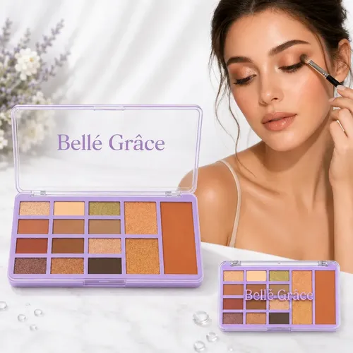 Paleta Sombras De Ojos Iluminador Y Contorno Maquillaje Rostro 2 Veoquiero