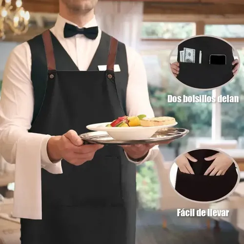 A Banna 6 Delantal De Chef Impermeables Y 6 Gorros De Chef