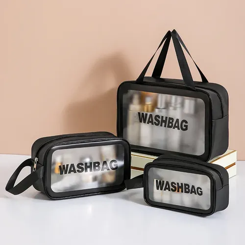 #*set 3 Neceseres Organizadores De Viaje Washbag Negro*# .