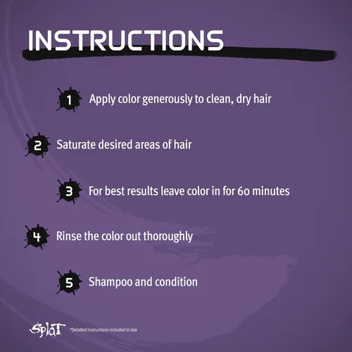 Tinte Para El Cabello Splat Naturals Purple 177 Ml