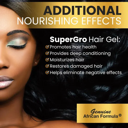 Gel Para El Cabello Supergro Extra Hold Con Aceite De Ricino