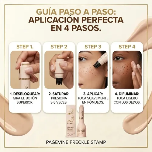 Page Vine Freckle Stamp Lápiz Para Pecas Naturales