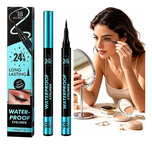 Delineador De Ojos Waterproof Larga Duración 24 Horas