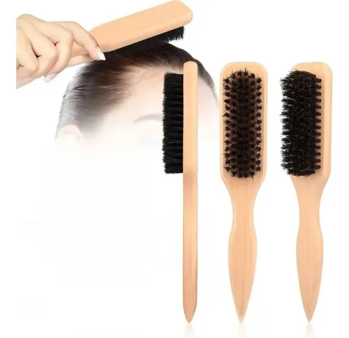 Cepillo De Madera Con Cerdas Duras Para Barba Y Pelo