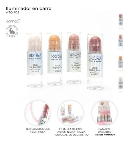 Iluminador En Barra Stick Highlighter Skora Cremosos Beauty 04