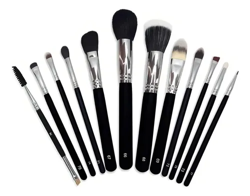 Set 12 Brochas Maquillaje Make Up Supplies Pro Labios Ojos Rostro