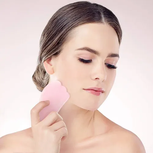 Herramienta De Masaje Raspador Gua Sha Jovivi Rose Quartz St