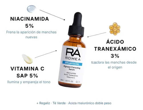 Serum Niacinamida Romea Tranexamico Vitamina C 30ml Pack 4×3
