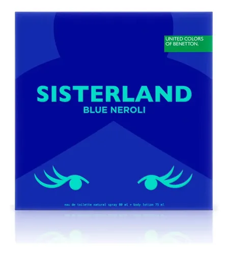 Crema corporal Sisterland Blue Neroli de Benetton United Colors, 80 ml + Eau de Toilette, 75 ml, para mujer