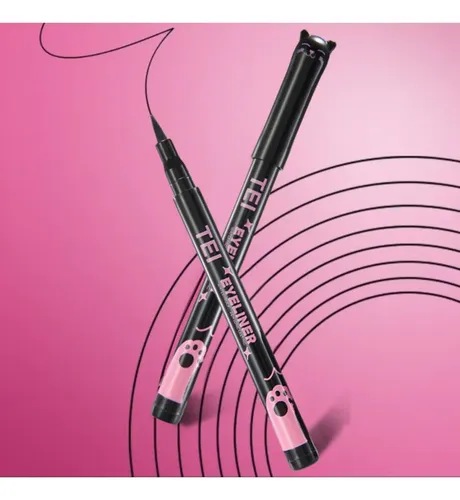 Delineador Líquido Negro Gatito Kawai X3uni Tei Cosmetica