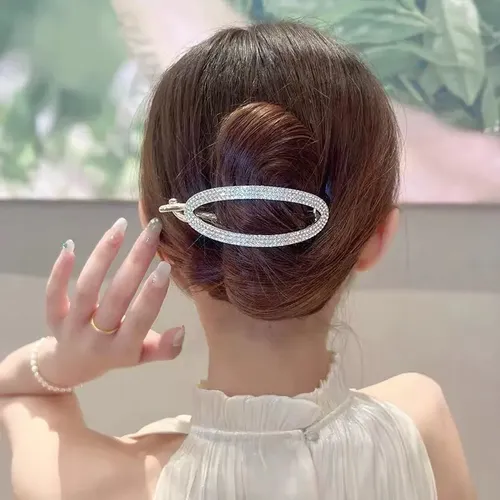 Pinza De Pelo Elegante Con Forma De Diamante H5