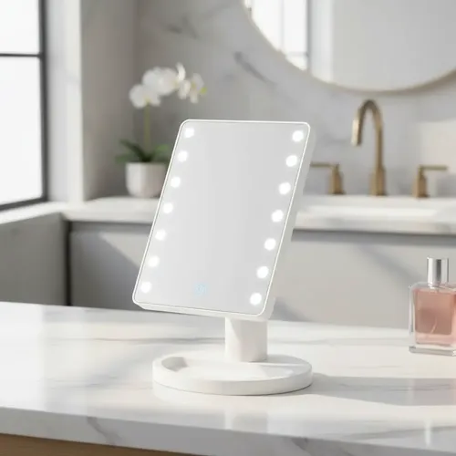 Espejo Para Maquillaje Con Luz Led Rectangular *