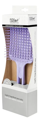 Cepillo Desenredante Antifrizz Flexible Rulos Lacio Eurostil Color Celeste