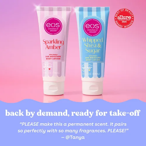 Loción Corporal Eos Shea Shake & Sugar 74 Ml, Vegana;