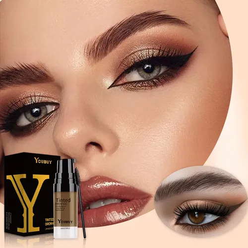 Gel Cejas Con Color Resistente Al Agua Plantillas Negro