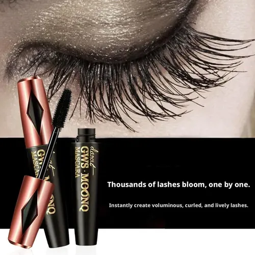 Máscara De Pestañas 4d Silkfiber Antitinte Para Ojos, Color