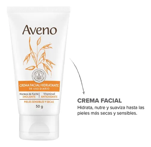 Crema Hidratante Facial Aveno Piel Seca Sensible 50gr