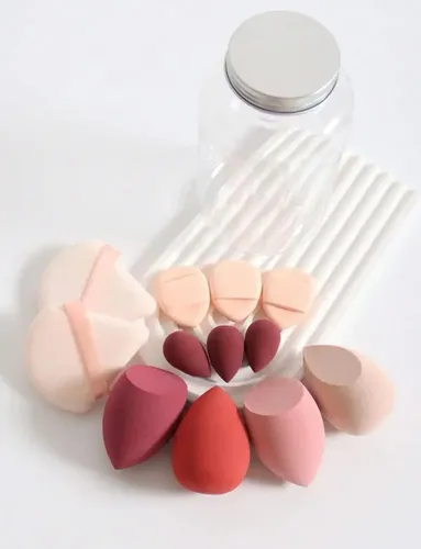 Esponja De Maquillaje En Polvo 12 Piezas Beauty Blender Con