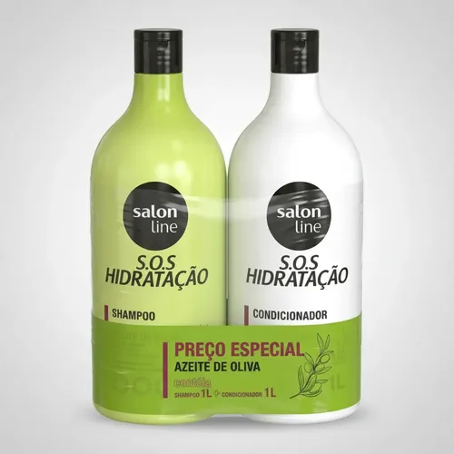 Kit Shampoo+acondicionador Aceite De Oliva De 1 L Salon Line