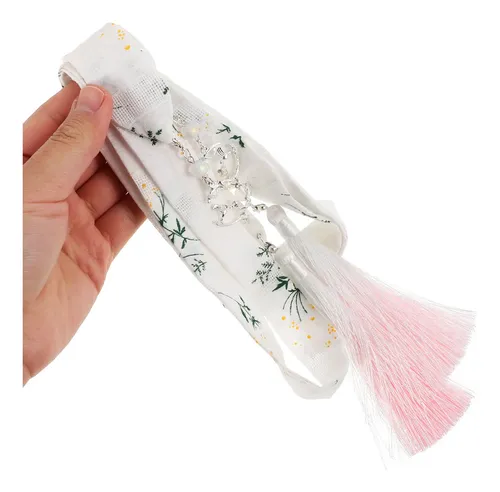 Accesorio Para Cabello Con Cinta Estampada Y Borla
