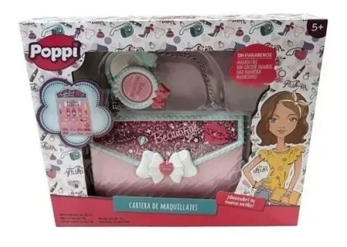 Set De Maquillaje Infantil Juguete Cartera Premium Poppi