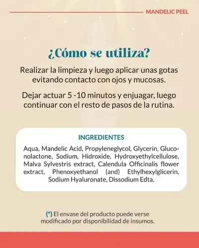 Acido Mandelico Peel Renovacion Celular Biobellus 30ml