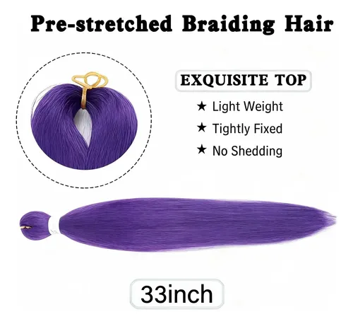 Soft Lightweight Colored Hair For Braids, Hot Water Setting