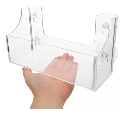 Organizador De Acrílico Transparente Con Ventosas, 22x8x12cm