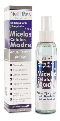Agua Micelas Y Celulas Madre Nell Ross Limpiador Termal