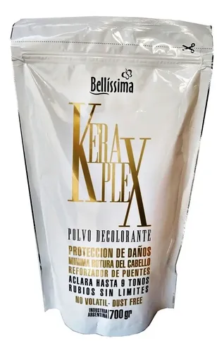 Polvo Decolorante Bellissima Keraplex 700 Gr Aclara 9 Tonos.