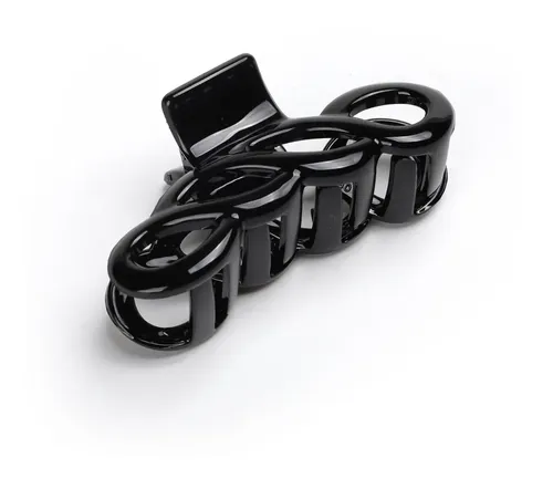 Broche Grande Negro Para Pelo Basicare 3662