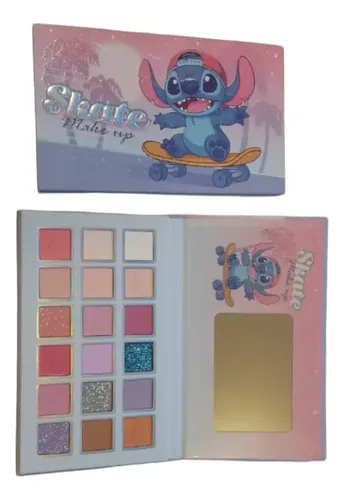 Kit Maquillaje Stitch Capibara Paleta 18 Colores 4 Pinceles