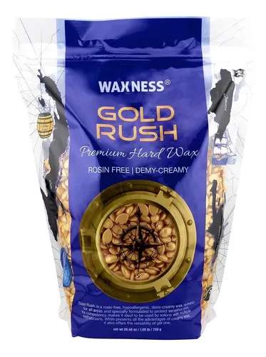 Cera Dura Waxness Gold Rush  1.65 Lb (750 G) Sin Resina
