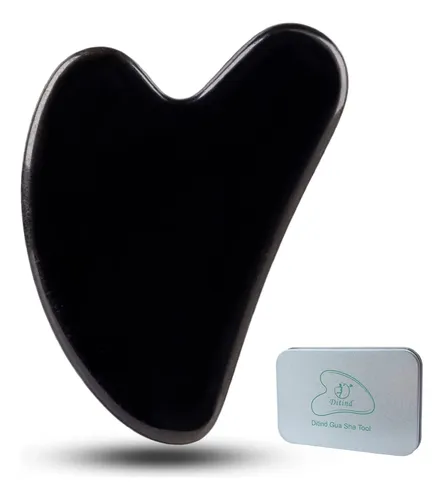 Gua Sha Facial Ditind Obsidiana Negra Masaje Corporal