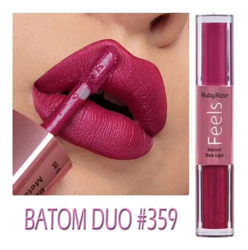 Ruby Rose Feels Batom Duo Lips Labial Duo Mate