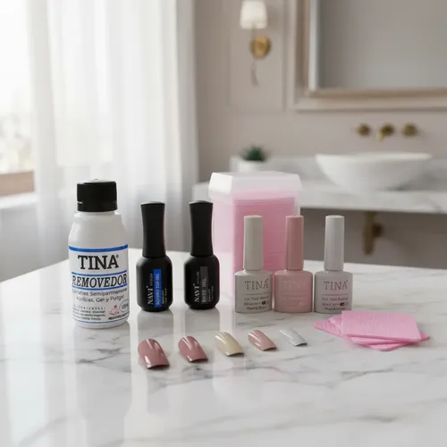 Kit Semipermanente 5 Colores Base Top Coat Y Removedor